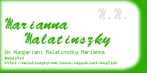 marianna malatinszky business card